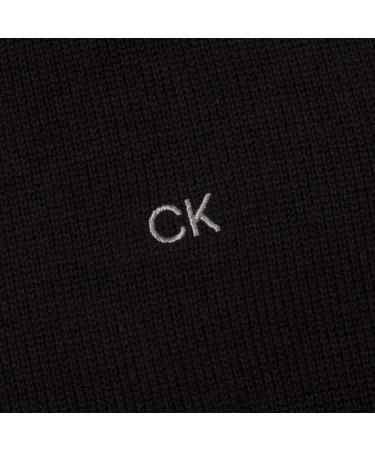 Calvin Klein Men's 1/2 Zip CK Golf Sweater - Black/Red - Stylish & Comfortable Golf Apparel - Size M - International Shipping Available - Buy Online on GoSupps.com
