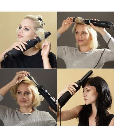 REVAMP Progloss Airstyle Heated Volumiser Brush with Retractable Comb - Black - Buy Online on GoSupps.com