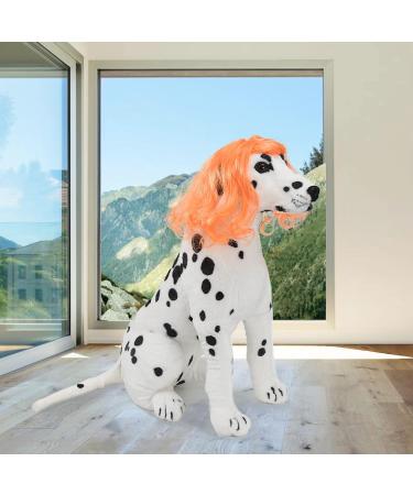 Funny Dog & Cat Role Play Wig - Halloween & Christmas Costume for Small Medium & Large Pets (Orange) - Buy Online on GoSupps.com