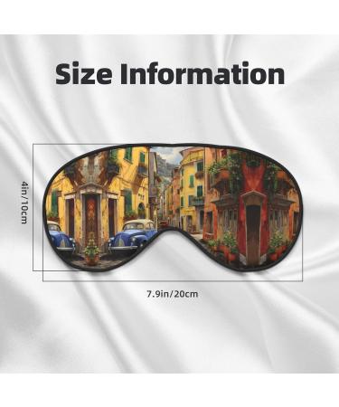 Buy Italian Street Print Unisex Sleep Eye Mask - Soft Comfort Eye Shade for Travel Yoga & Shift Work | Perfect for Relaxation - Buy Online on GoSupps.com