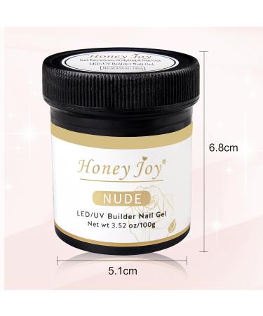 Honey Joy Nude Builder Nail Gel 100g/3.5oz - Nail Extension Sculpting Gel for LED/UV - Nail Art Manicure HJ-GEL005-Nude Yellow - Buy Online on GoSupps.com
