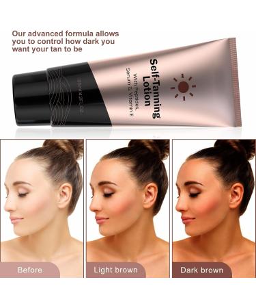  FRDUGA Self-tanning lotion for body and face instant self-tanner tanning accelerator self-tanning lotion (125 ml lotion) - Buy Online on GoSupps.com