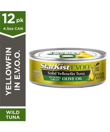 StarKist E.V.O.O. Yellowfin Tuna in Olive Oil 4.5 oz Can - Pack of 12 - Buy Online on GoSupps.com