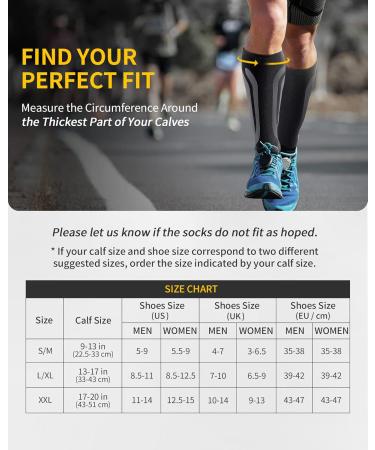 CAMBIVO 3 Pairs Compression Socks for Women and Men(20-30 mmHg) fit for Running Flight Travel Pregnancy Nurses Circulation and Recovery - (Ink Large-X-Large) Ink Large-X-Large - Buy Online on GoSupps.com