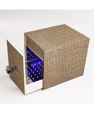 Fairnull Manicure Drill Organizer with Built-in LED for Nail Drills - Khaki - Premium Quality & International Shipping - Buy Online on GoSupps.com