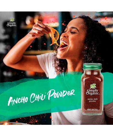 Certified Organic Ancho Chili Powder - 2.85 oz | Simply Organic - Buy Online on GoSupps.com