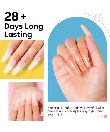 AIMEILI 5 in 1 Rubber Base Gel Set - Sheer Pink Nude Color Gel Nail Polish Kit 51 - Buy Online on GoSupps.com