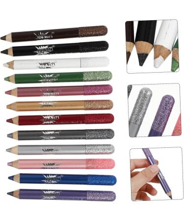 Angoily 12pcs Pearlescent Eyeshadow Pencil Eyeshadow Stick Eyeliner Pencil Makeup Pen Sequins Girl Flash - Buy Online on GoSupps.com