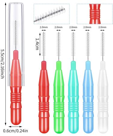 Buy 20 Interdental Brushes for Superior Oral Health Colorful Tooth Cleaning Tools for Gaps in Teeth - Buy Online on GoSupps.com