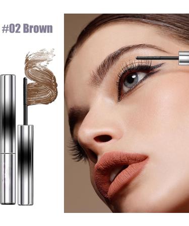 Mascara Black Water Resistant Lengthening Smudge Proof High Waterproof Mascara Lifting Curling Multiplying Eye Makeup No Clump Or Flake Brown - Buy Online on GoSupps.com