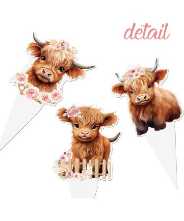 Highland Cow Cupcake Toppers Highland Cow Birthday Party Decorations 48PCS Cow Cupcake Picks Cow Birthday Cake Decorations Highland Cattle Cake Pick for Girls Cow Baby Shower Supplies - Buy Online on GoSupps.com