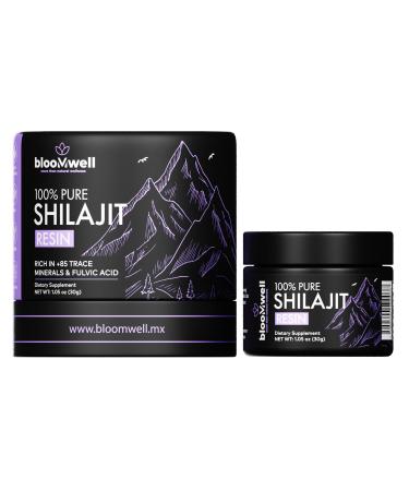 Bloomwell Pure Shilajit Resin - 100% Authentic Himalayan Resin for Energy Focus and Vitality | Premium Mineral-Rich Natural Extract and Fulvic Acid | 2 Months Supply