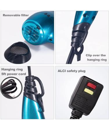 LURA Mini Travel Hair Dryer with Diffuser & Concentrator - Dual Voltage Portable Blow Dryer | Compact Lightweight 1200W for Men and Kids - Blue - Buy Online on GoSupps.com