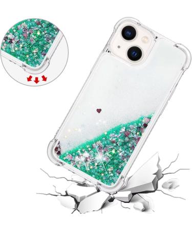 Buy Tivenfezk Nadoli Glitter Drive Sand Shell for iPhone 15 - Shockproof TPU Bumper & Liquid Quicksand Case - Transparent Green - Buy Online on GoSupps.com