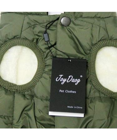 Buy Joydaog Dog Jacket - Warm 2-Layer Fleece Vest for Winter | Windproof & Soft Puppy Coat - Size 2XL Green - Buy Online on GoSupps.com