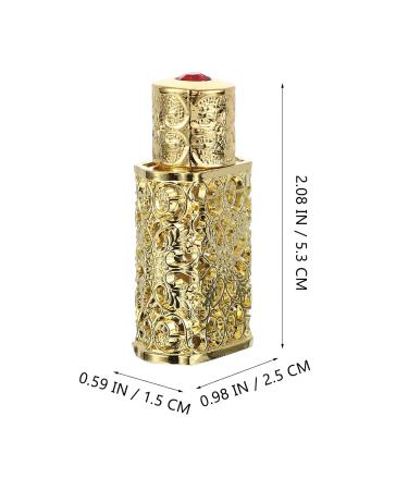 Buy Refillable Perfume Bottle Set - 3 Gold Arabian Essential Oil Bottles (3ml) | Vintage Travel Perfume Container - Fancy Retro Design - Buy Online on GoSupps.com
