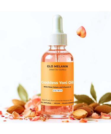 Natural Yoni Oil pH Balanced Women Feminine Care for Ingrown Hair with Rose Petals Almond Oil Vitamin E Jojoba Oil Herbal Blend for Vaginal Health Wellness