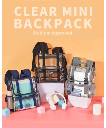 Vorspack Clear Mini Stadium Approved Backpack with Water Holders - Black - Buy Online on GoSupps.com