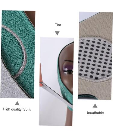 FRCOLOR Elastic 1pc Thin Face Belt Face Tape V Line Facial Lifting Face Shaper Belt Chin Cheek Slim Woman Anti Wrinkle Shaping Belt Mercerized Cloth 60X10.5X1cm Green - Buy Online on GoSupps.com