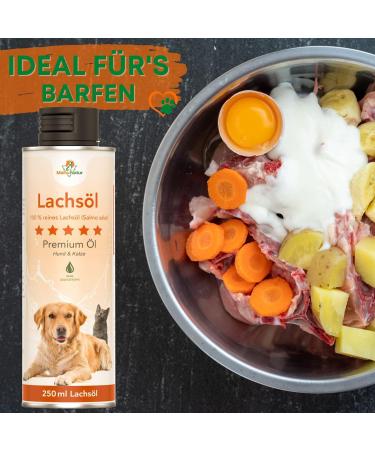 Mahu Nature Salmon Oil for Dogs & Cats - 250ml | Omega 3 & 6 Fish Oil Supplement for All Ages | Ideal BARF Addition - Buy Online on GoSupps.com