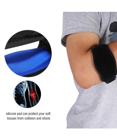 Adults Sports Elbow Support Brace - Tennis & Basketball Protector Strap for Tennis Elbow Relief (Blue - Buy Online on GoSupps.com