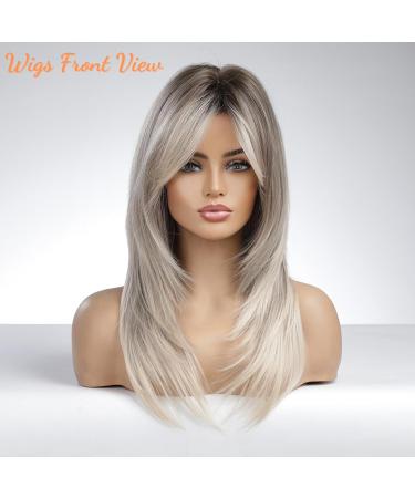 Buy Honybia Long Blond Brown Wig | Medium Length Smooth Synthetic Heat-Resistant Wig for Women | Perfect for Cosplay Carnival & Theme Parties - Buy Online on GoSupps.com