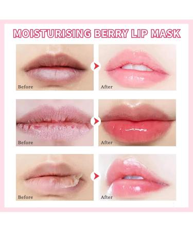 Lip Sleeping Mask Strawberry Lip Mask Overnight Strawberry Lip Balm Overnight Moisturizer Lip Balms for Moisture Lip Care for Dry Chapped Peeling Cracked Lips Fades Lip Lines 10g - Buy Online on GoSupps.com