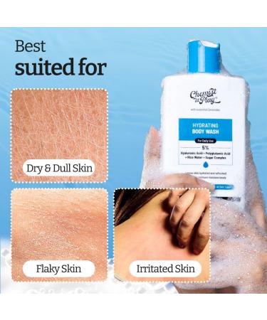 Chemist at Play Hydrating Body Wash | With 5% Hyaluronic Acid Bodywash for Intense Hydration | Reduces Flakes & Itchiness | For Dry Skin | Polyglutamic Acid & Hyaluronic Acid | For Women & Men | 236ml - Buy Online on GoSupps.com