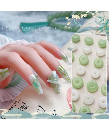 FEIlei Peace Buckle Nail Charms Glass Nail Rhinestones Flat Back Nail Gems Nail Decor - Buy Online on GoSupps.com