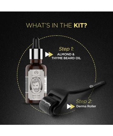 Buy The Man Company Bart Booster Duo - Dermaroller & Beard Oil for Faster Thicker Beard Growth | Activated Hair Follicle Formula - Buy Online on GoSupps.com