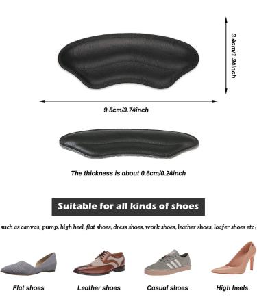 Unisex Sheepskin Heel Pads: Prevent Blisters & Improve Shoe Comfort (Black) - Buy Online on GoSupps.com