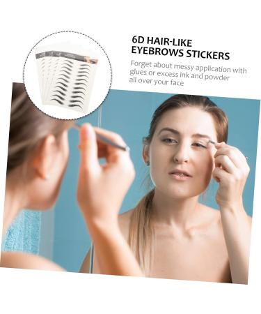 Beavorty 4 Sheets Waterproof Eyebrow Stickers Black Stickers Natural Brow Eyebrow Temporary Brow Tattoos Tool 1 count (Pack of 1) Black - Buy Online on GoSupps.com