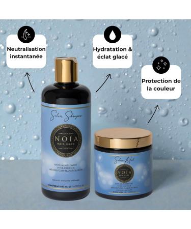  NOIA PARIS Noia Hair Duo Pack 500 ml + Mask 500 ml (Duo Pack Silver Anti-Yellowing Shampoo + Mask) - Buy Online on GoSupps.com