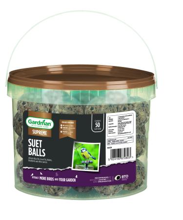 Gardman A04294 Energy Suet Fat Balls 50 Tub Bird Food Natural 27 x 27 x 21 cm - Buy Online on GoSupps.com