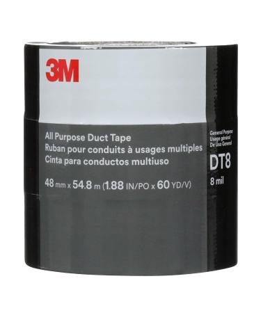 3M Duct Tape DT8 3 Pack Industrial Strength Multi-Use Black 1.88" x 60 yd Professional Grade Adhesive Black 3 Rolls Duct Tape - Buy Online on GoSupps.com