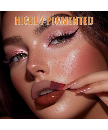 SHENGZE Peel Off Lip Liner Stain Set2in 1 Matte Lip Tint Stain Peel Off Long LastingNonstick Cup LipstickHighly Pigmented Tatto Lipstainwith Transparent Lips OilWaterproofSmudgeProof 06 - Buy Online on GoSupps.com