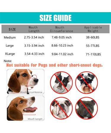 Dog Muzzle for Large Breed Adjustable Dogs Muzzles for Xl Bully Breathable Basket Muzzle with Reflective Strip to Prevent Biting Barking Chewing (X-Large) XLarge - Buy Online on GoSupps.com