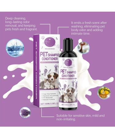 LearnLyrics Pet Conditioner Pet Shampoo for Dogs Natural Lavender Dog Shampoo 100ml Deodorizing Shampoo for Puppies - Buy Online on GoSupps.com
