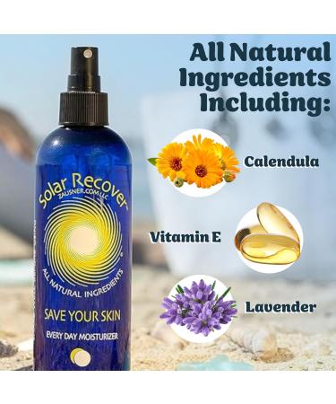 Solar Recover After Sun Moisturizing Spray 2 Pack - Hydrating Sunburn Relief Mist with Vitamin E & Calendula - Full Size 12oz & Travel Size 2oz - International Shipping Available - Buy Online on GoSupps.com