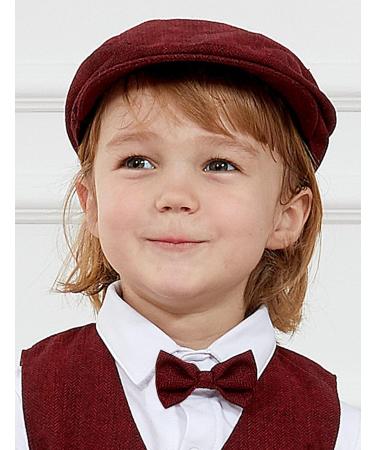 Mint Green Baby Boys Flat Cap - Herringbone Tweed Newsboy Hat 6-12 Months Red - Buy Online on GoSupps.com