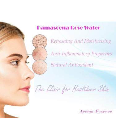 100% Natural Bulgarian Rose Water Spray 200ml Moisturising and Refreshing Face Body Hair Toner Pure Calming and Cleansing Rose Hydrolat Mist Irritated Acne Sensitive Skin Toner - Buy Online on GoSupps.com