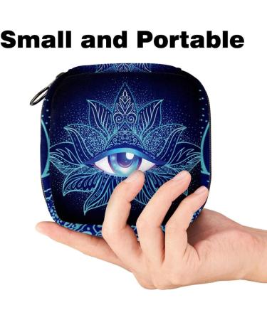 Blue Eye Chinese Kite Theme Menstrual Pad Storage Bag | Portable Zippered Bag for Women Teens & Girls - Buy Online on GoSupps.com