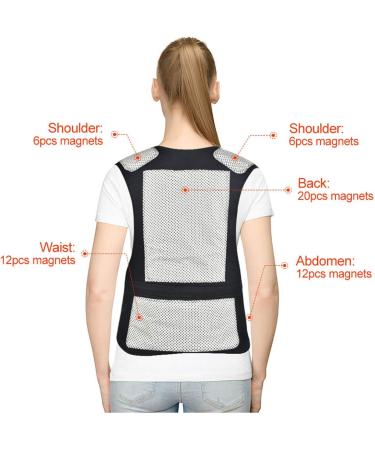 Shop Self-Heating Magnetic Vest for Back Support & Posture Correction - XL Size | Slimming Thermal Belt for Spine & Lumbar Support - Buy Online on GoSupps.com
