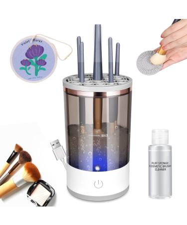 KKL Makeup Brush Cleaner Machine Electric Cosmetic Automatic Brush Cosmetic Supplies Storage Box Deep Cosmetic Brush Spinner for Brushes