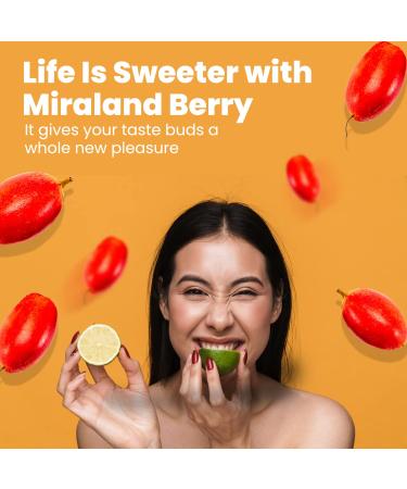 MiralandBerry Freeze Dried Miracle Fruit 10 Whole Premium Berries - Taste Tripping Party Essential, Cut Sugar Intake & Turn Sour Foods Sweet - 0.07oz Pack - Buy Online on GoSupps.com