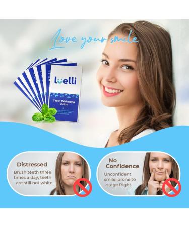 LUELLI Teeth Whitening Strips - 7-Day Whitening Kit - 10 Shades Whiter - 14 Treatments - Buy Online on GoSupps.com