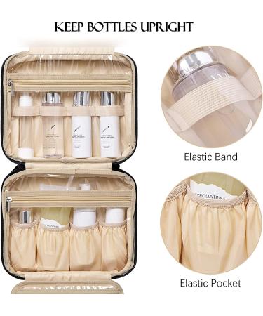 Sunflower Hanging Toiletry Bag Organizer for Women - Water Resistant Travel Case with 4 Sections for Makeup and Accessories - Buy Online on GoSupps.com