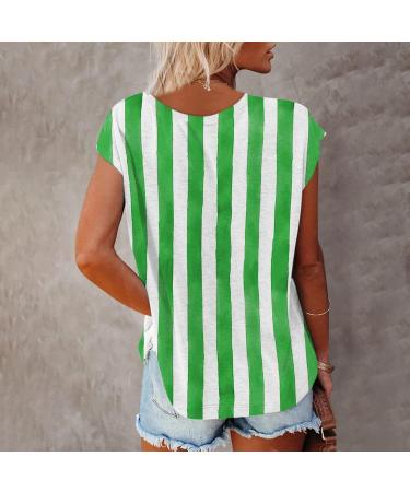 Short Sleeve T Shirts Clothing Woman T-Shirt Casual Black Clothing Top Women's Floral Pattern for Women Crop Tops Shirt Shirts Top Women's Summer Tank Top 1 Green S - Buy Online on GoSupps.com