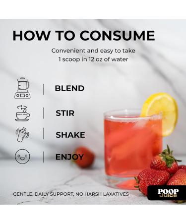 Poop Juice 5-in-1 Daily Fiber Supplement Powder - Bloat & Poop Relief - Prebiotic Probiotic Postbiotic Digestive Enzymes L-Glutamine - GLP-1 Support - Sugar-Free Georgia Peach Mango (30 Servings) Georgia Peach Mango 11.  - Buy Online on GoSupps.com