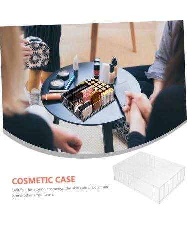 Housoutil 2pcs Transparent Desktop Simple Detachable Holder Items Durable Cosmetic Dressing Multi-Grid Table - Buy Online on GoSupps.com